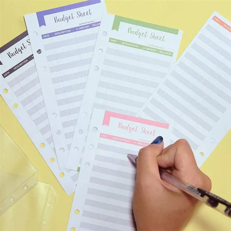 

24PCS Cash Budget Sheets Expense Tracking Sheets Consumption Cards Cash Record Cards