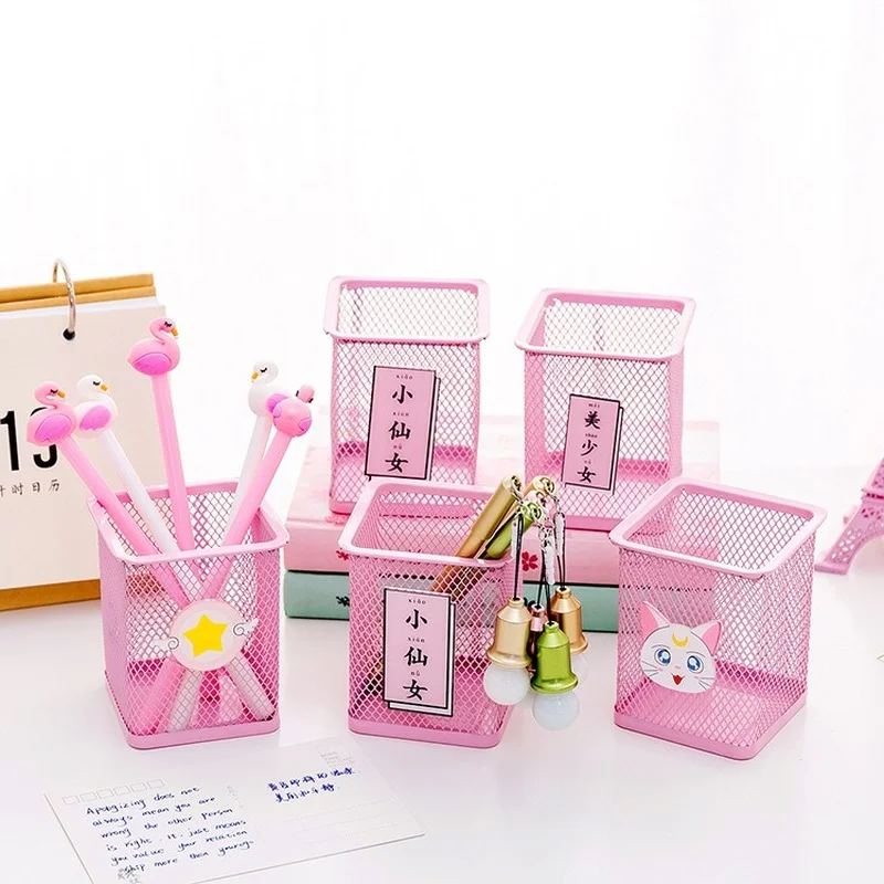 

Pen Holder Office Desk Metal Mesh Pen Stand Pencil Stationery Organizer Stand Storage Pencil Cup Desk Supplies Pencil Holder