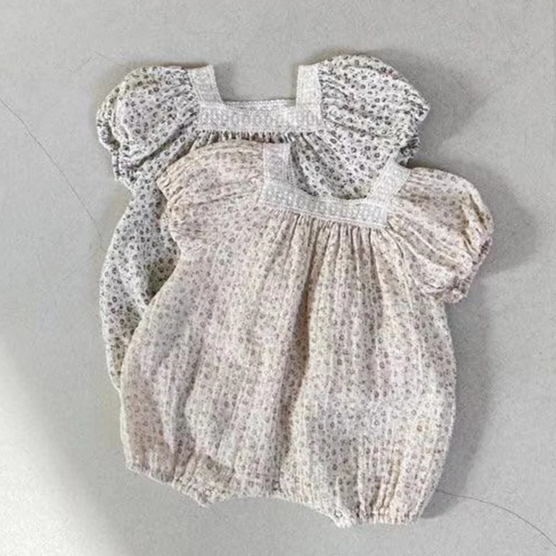 

Летний детский комбинезон с коротким рукавом для новорожденных