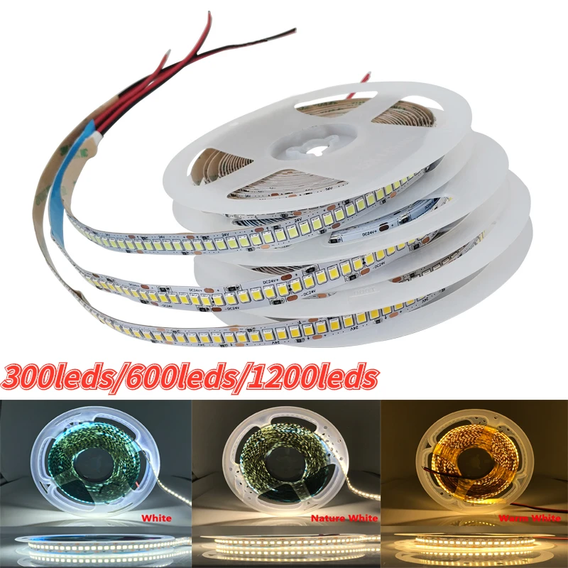 

12V Led Strip Light 2835 White LED Strip Tape Diode 300leds/600leds/1200leds Lamp Light Strips Kitchen Home Decor TV Ledstrip