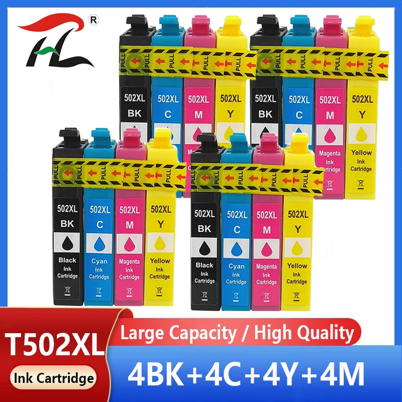 

Compatible For Epson T502XL T502 Ink Cartridge for Expression Home XP-5105 XP-5100 XP5105 XP5100 WF-2860 WF-2865 Printer