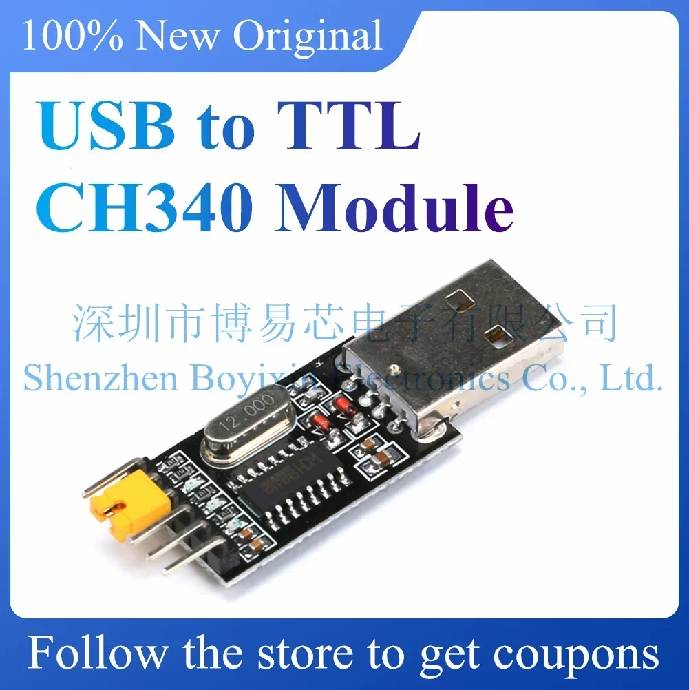 NEW USB to TTL CH340 module STC microcontroller download line brush machine board serial port