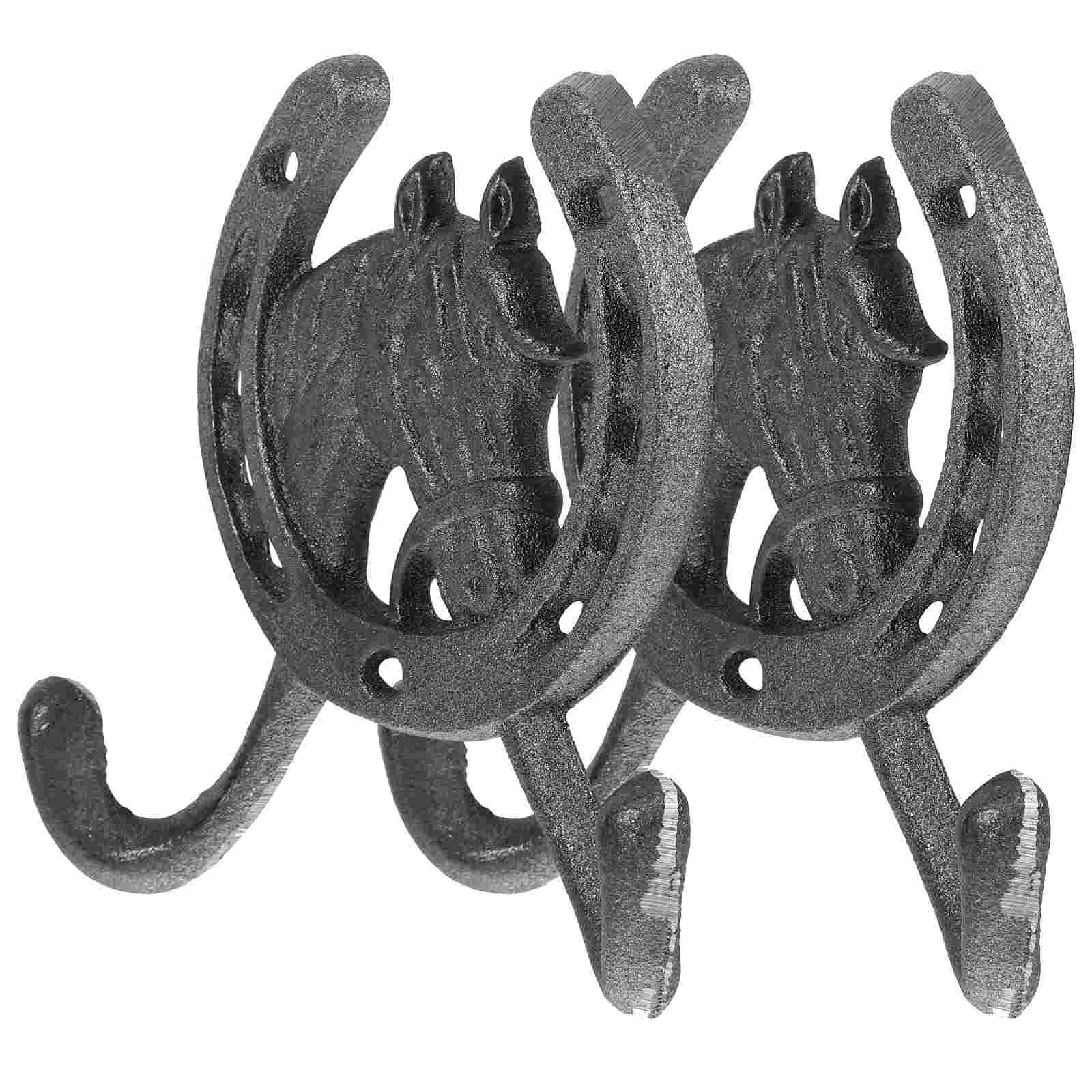 

Wall-mounted Hook Wrought Hooks Creative Iron Farmhouse Horse Decorative Heavy Duty Sundries Hanger Key