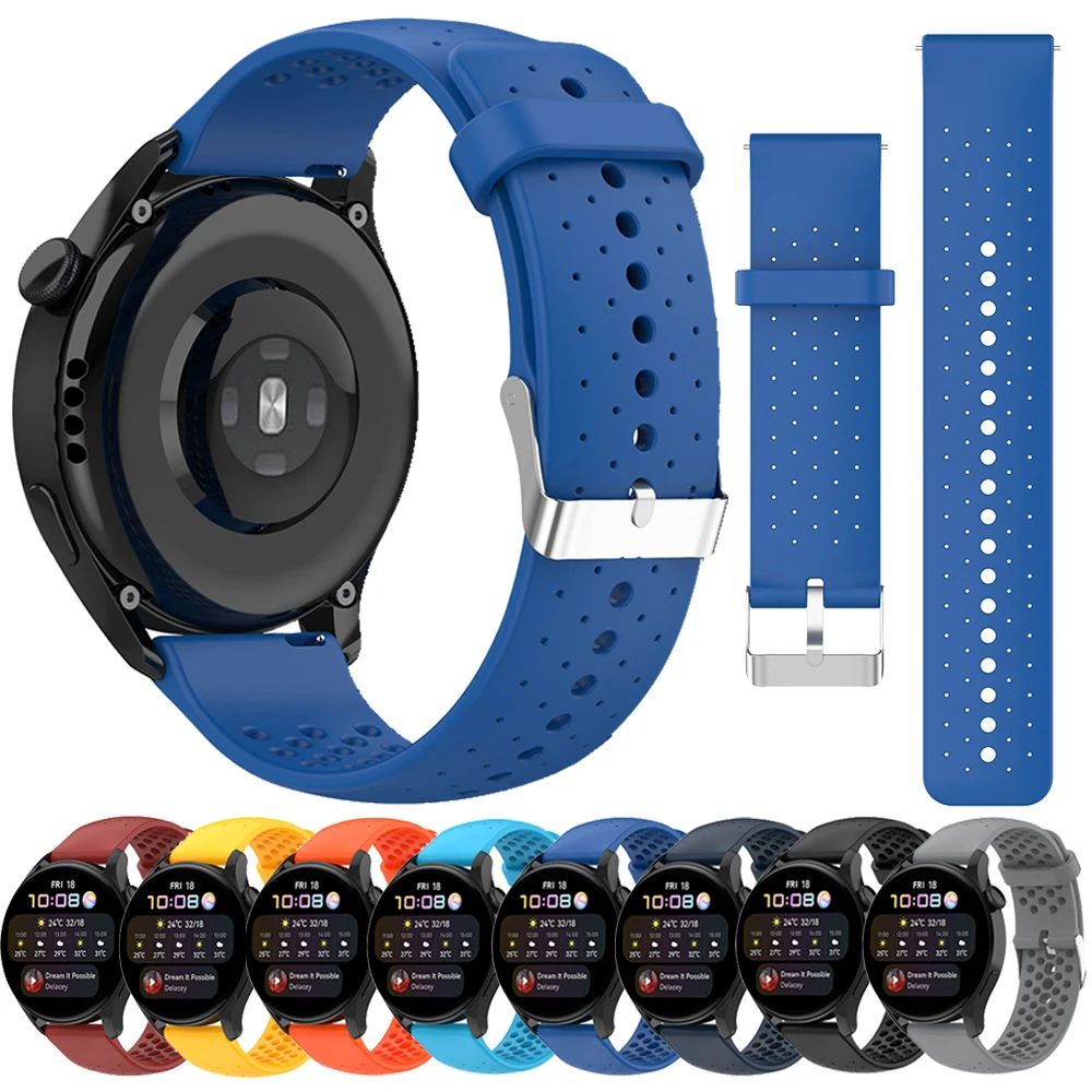 

20mm 22mm Sport Silicone Strap For Garmin Venu 2 Sq GarminMove 3 GarminActive Vivoactive 4 Band Replace Accessorie Watchbands
