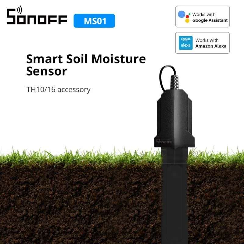 

MS01 Smart Soil Moisture Sensor Work With Sonoff TH10/TH16 Soil Hygrometer Detection Humidity IP55 Waterproof Smart Home