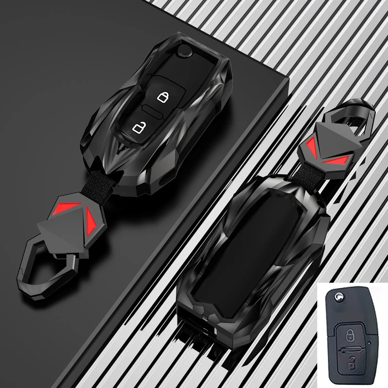 Фото Чехол для автомобильного ключа из цинкового сплава для Ford Fiesta, Focus 2, Ecosport, Kuga, Escape, Falcon, B-Max, C-Max, Eco Sport, Galaxy, аксессуары №3