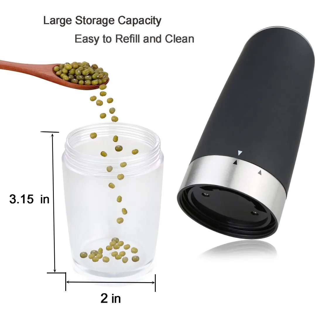 Electric Salt and Pepper Grinders Automatic Spice Mill Seasoning Kitchen Tools Grinding Gadget Sets for Cooking BBQ |