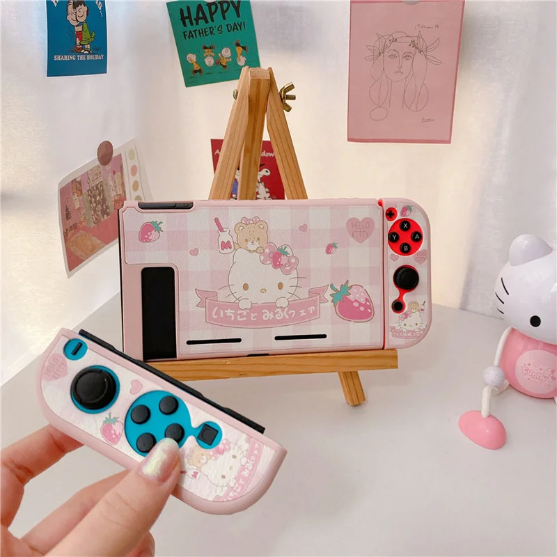Чехол Hello Kitty для Nintendo Switch милый мультяшный чехол с полным покрытием Твердый