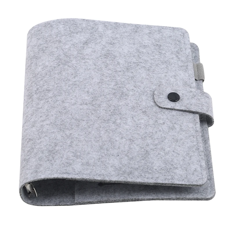 

A5 A6 Felt Shell Fabric Notebook Loose Leaf Notebook Paper Planner Inner Page Ring Binder Stationery Gift Traveler Journal