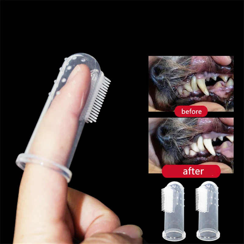 

Pet Finger Toothbrush Dog Big Dog Toothbrush Bad Breath Tartar Toothbrush Tools Dog Cat Cleaning Pet Products 고양이 칫솔 per cani