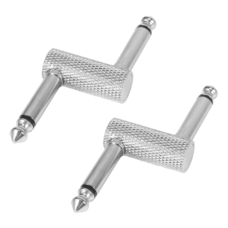 

2X 6.35 Adapter Plug Pedal Coupler Sz Type Connector For Guitar Effect Pedal 1/4 Inch High-Grade Amplifier Adapter