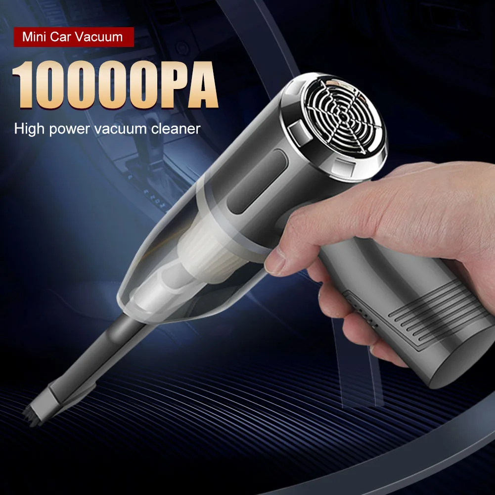 

New 120W Wireless Car Vacuum Cleaner 10000Pa Suction Rechargeable Handheld Vacuum Car Cleaning Tool With 3 Nozzles