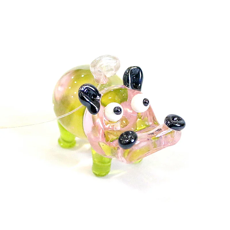 

Pearl Color Cute Hippo Mini Figurine Glass Pendant Lovely River Horse Small Statue Ornament Home Fairy Garden Kawaii Decor Gifts