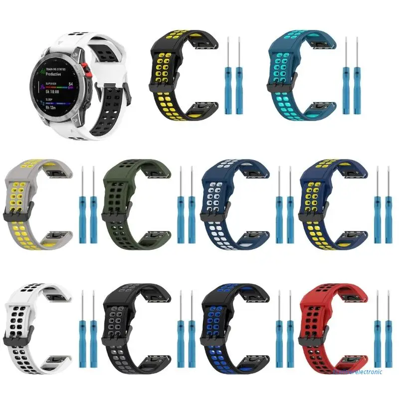 

Silicone Strap for for fenix 7S/7S Solar/7S Sapphire Solar/6S/6S Pro/5S/5S instinct 2S Dual Colors Brac DropShipping