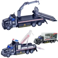 21cm rc crane trailer rescue truck kids toys radio remote control car vehicle children educational toys xmas gifts free shipping