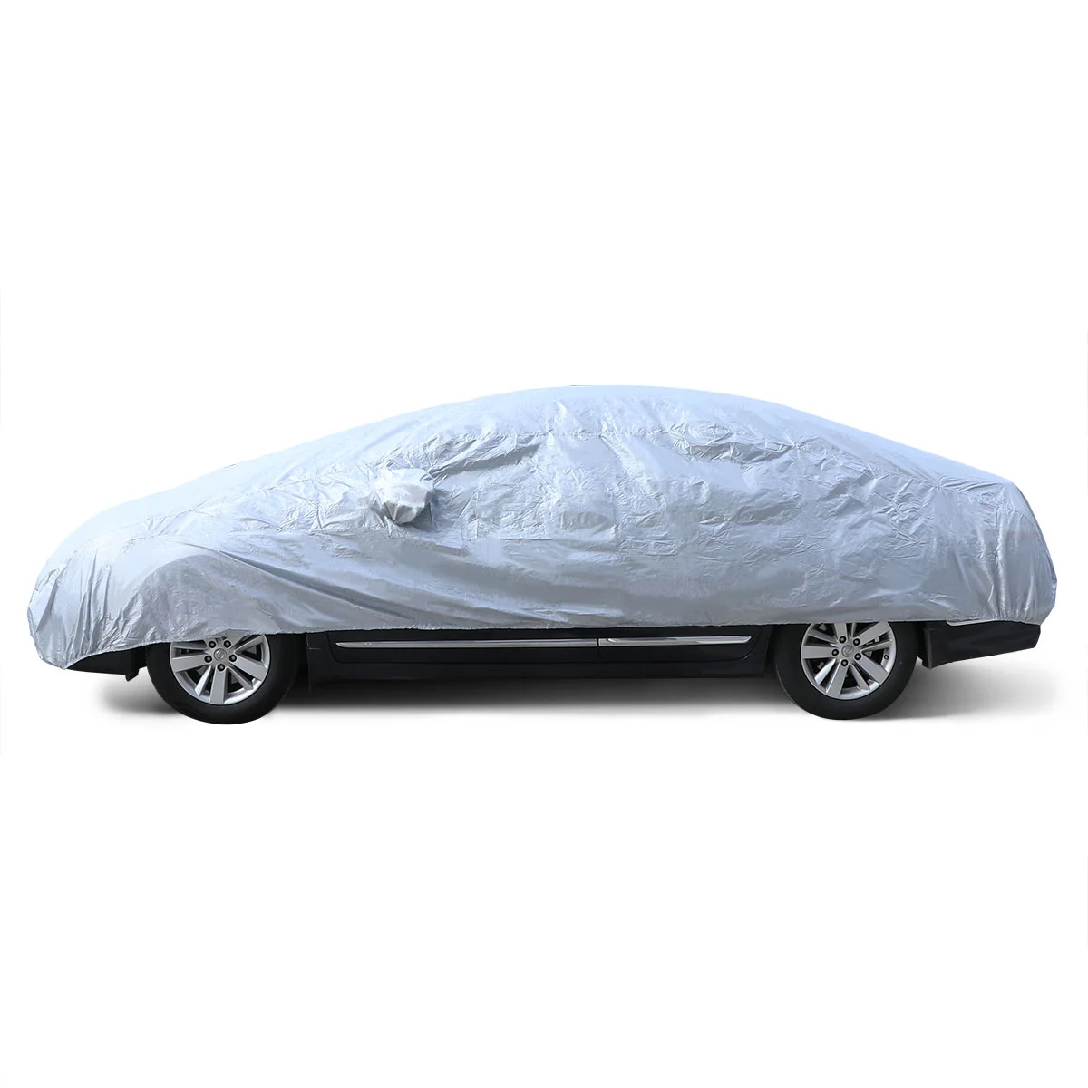 

Universal Full Car Snow Ice Sun UV Rain Shade Cover Outdoor Protector Size M (Silver)