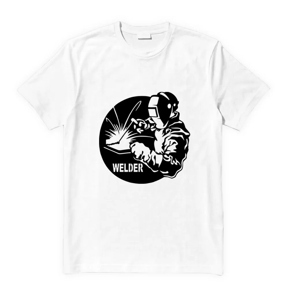 

CLOOCL Brand 100% Cotton Funny T-Shirt Welder Graphics T-shirt Men's for Women Shirts Short Sleeve Casual Cozy Tees Tops