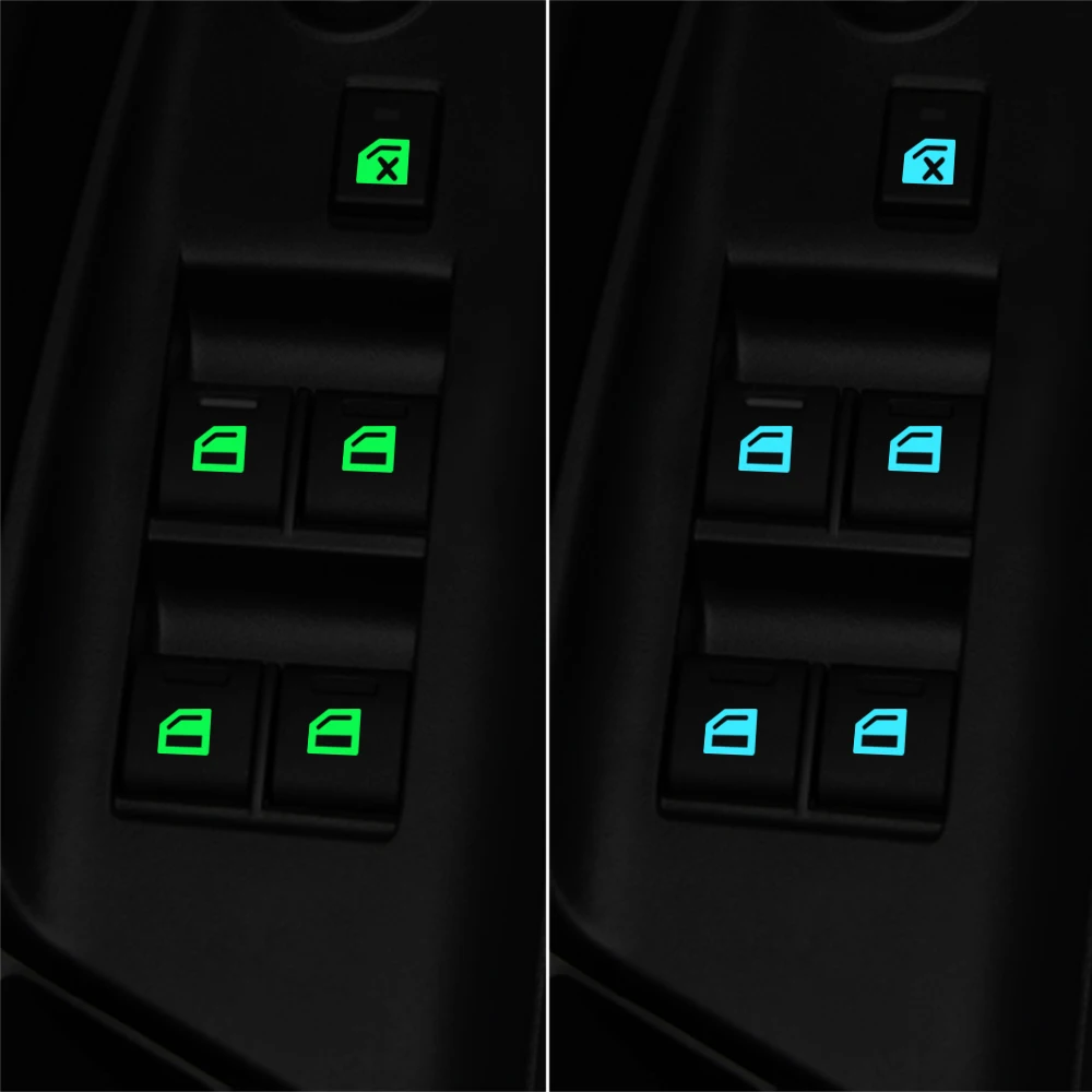 Панель управления автомобильными дверями и окнами светящаяся кнопка наклейка