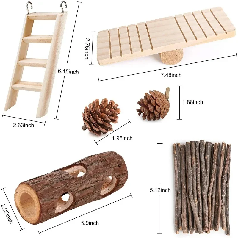11-15 шт./набор деревянные игрушки для хомяка