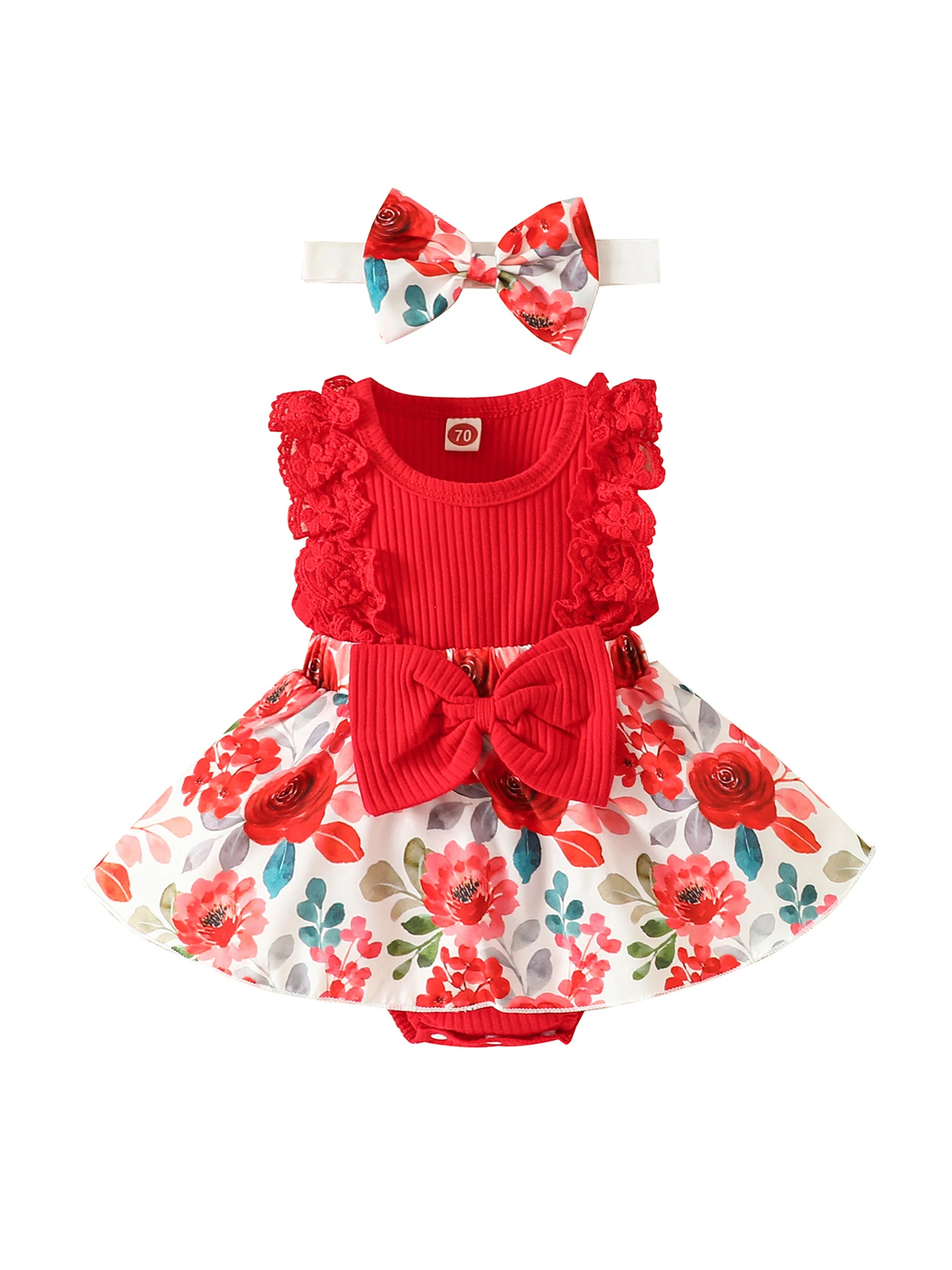 

Детский комбинезон с оборками, без рукавов