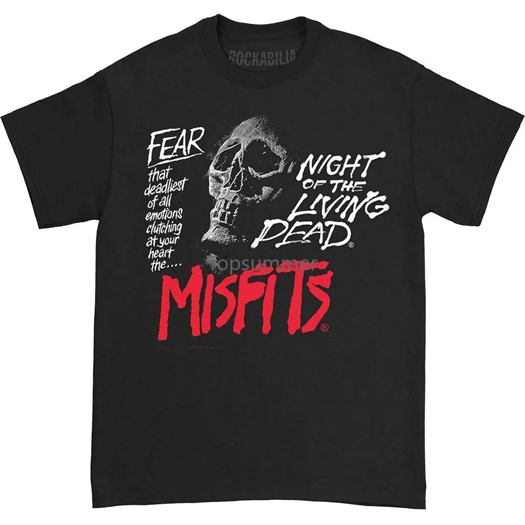 

Baju Misfits Men'S Fear T-Shirt Black T Shirt