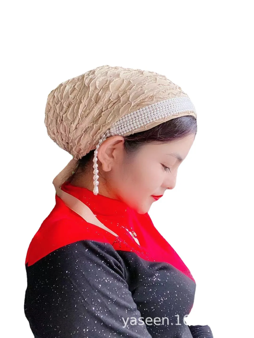2023 New Design Turban Caps with Hair Band Muslim Headscarf Bonnet Female Head Wraps Chemo Headwear Hat