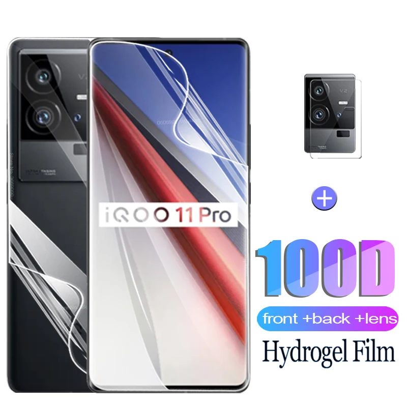 

Front Back Hydrogel Film For vivo iQOO 11 Pro 5G Screen Protector Film For iQOO 11Pro iQOO11 6.78'' Camera Lens Protective Glass