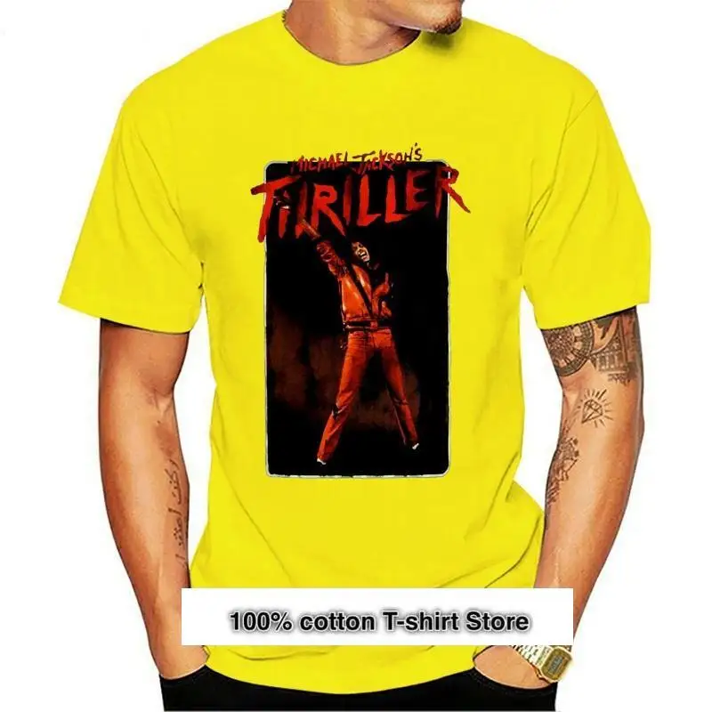 

Camiseta de Thriller Mj para hombre, de Michael Jackson, negra, nueva