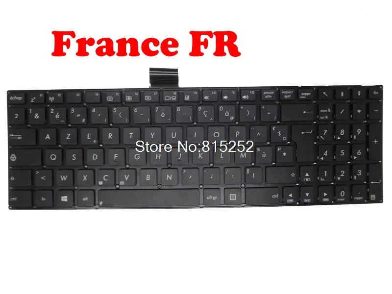 

Клавиатура для ноутбука ASUS K56 K56C K56CB K56CM K56CA R505 R505C R505CA R505CB R505CM черная без рамки FR/UK/US/JP/TR