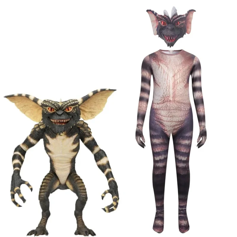 Фото Новые аниме-костюмы Gremlins ABC1232025 для мальчиков и девочек, костюм на Хэллоуин с маской, комбинезон, боди, для карнавальных вечеринок Clx,3;b'2. №1