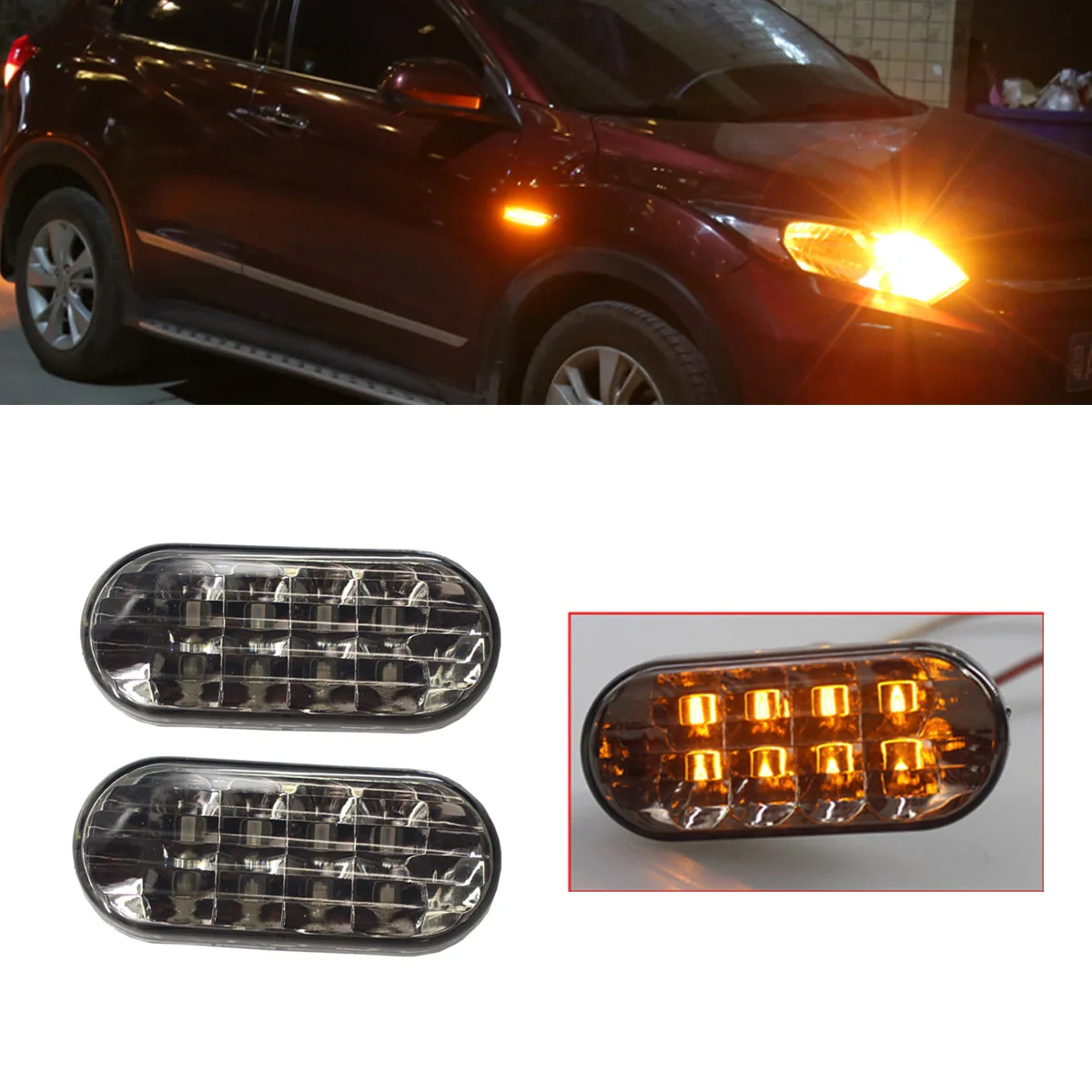 

1 пара автомобильных боковых габаритных огней указателей поворота 1J0949117, замена для B5/B5.5 1998-2004, черный, светильник