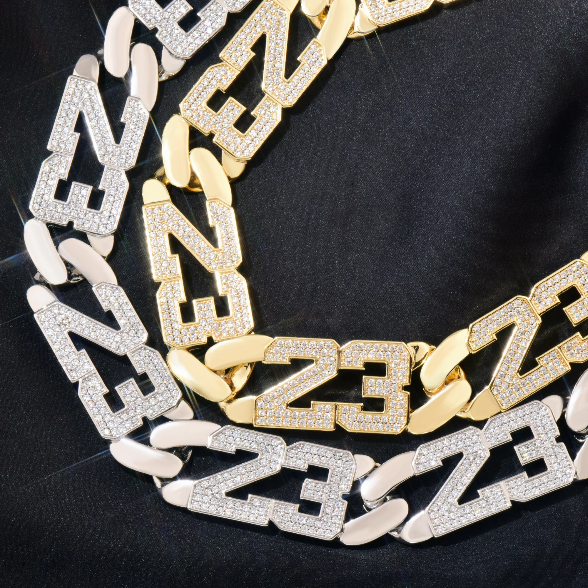 Ожерелье CUC мужское с цифрами цепь в стиле хип-хоп Толстая Медная цепочка