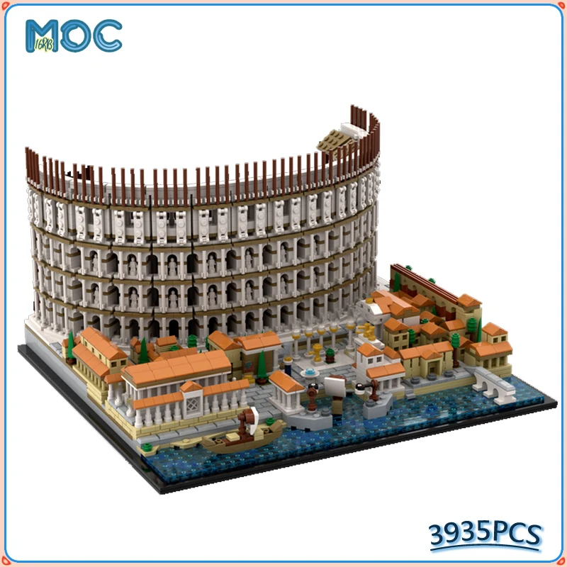 

MOC Building Blocks Retro Temple Greece Acropolis of Athens Palace Set Colosseum Castle Tower Architecture Bricks Xmas Toy Gift