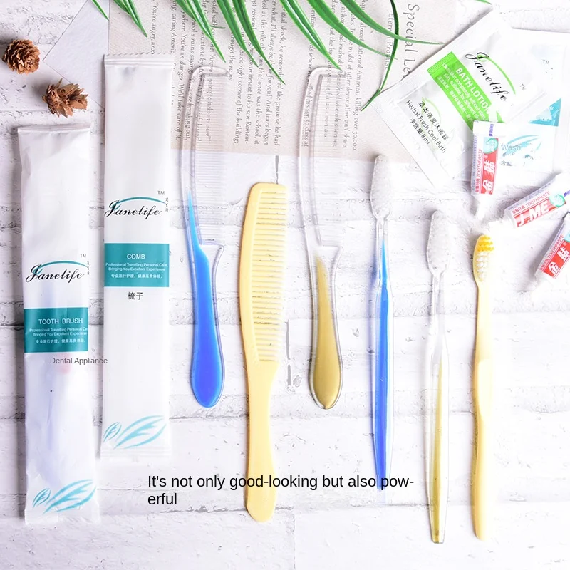 

Hotel Supplies Disposable Toothbrush Washing Set B & B Hotel High-End Tooth-Cleaners Six-Piece Set Convenient Refined and Simple