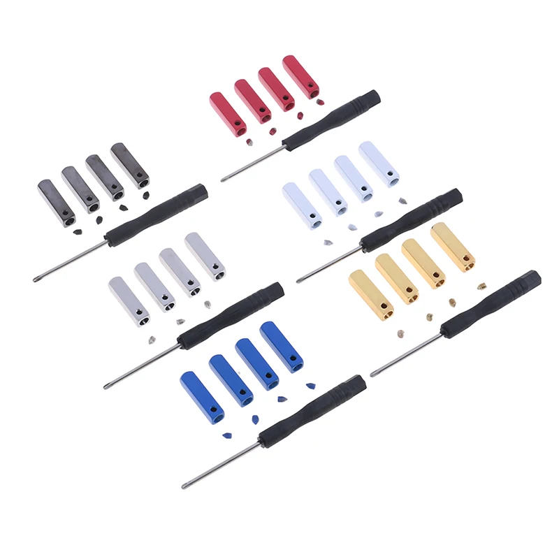 

Velishy 4PCS DIY Screw On Metal Aglet Replacement Shoelaces Metal Tips Mirror Gunmetal Head For Sneakers With Screwdriver