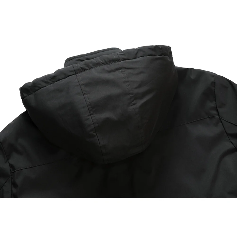 2022 New Men's Winter Coat Double-sided Spliced Men's Parka Casual Hat Detachable Warm Outdoor Blazer