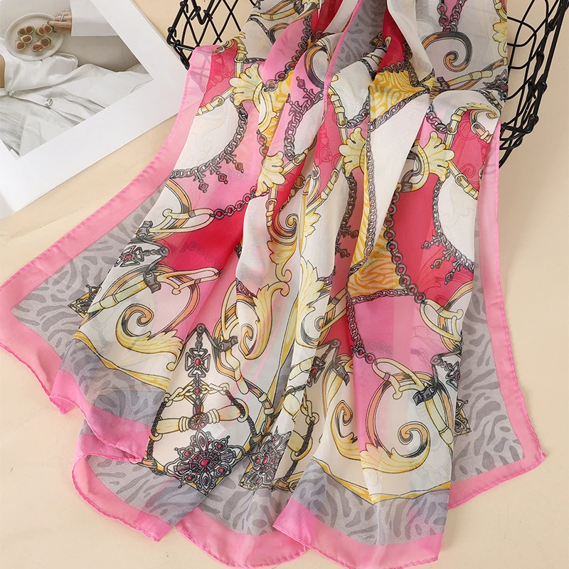 Модный шифоновый мягкий шарф 50*160 см Женская шаль шарфы дышащая Солнцезащитная