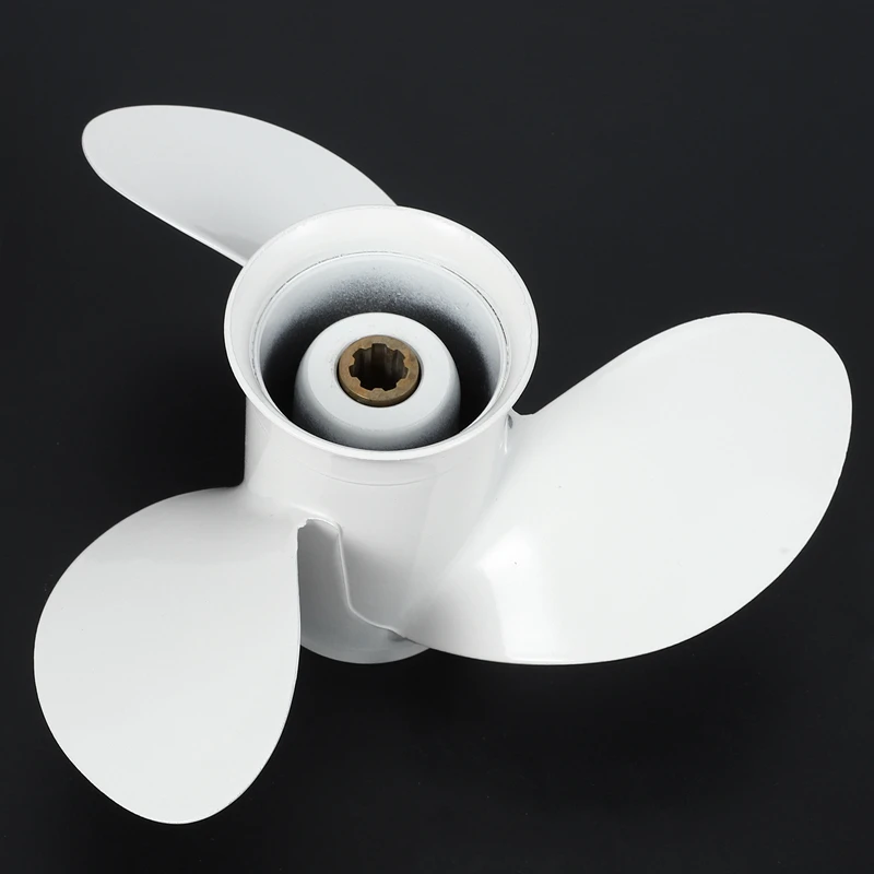 Лодочный подвесной пропеллер 6G1-45941-00-El для Yamaha 6-8Hp 8 1/2X8 1/2 Белый алюминиевый сплав 7
