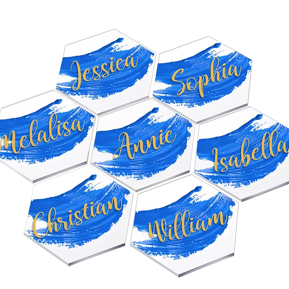 Прозрачная акриловая визитница для свадьбы банкета пустые шестигранные