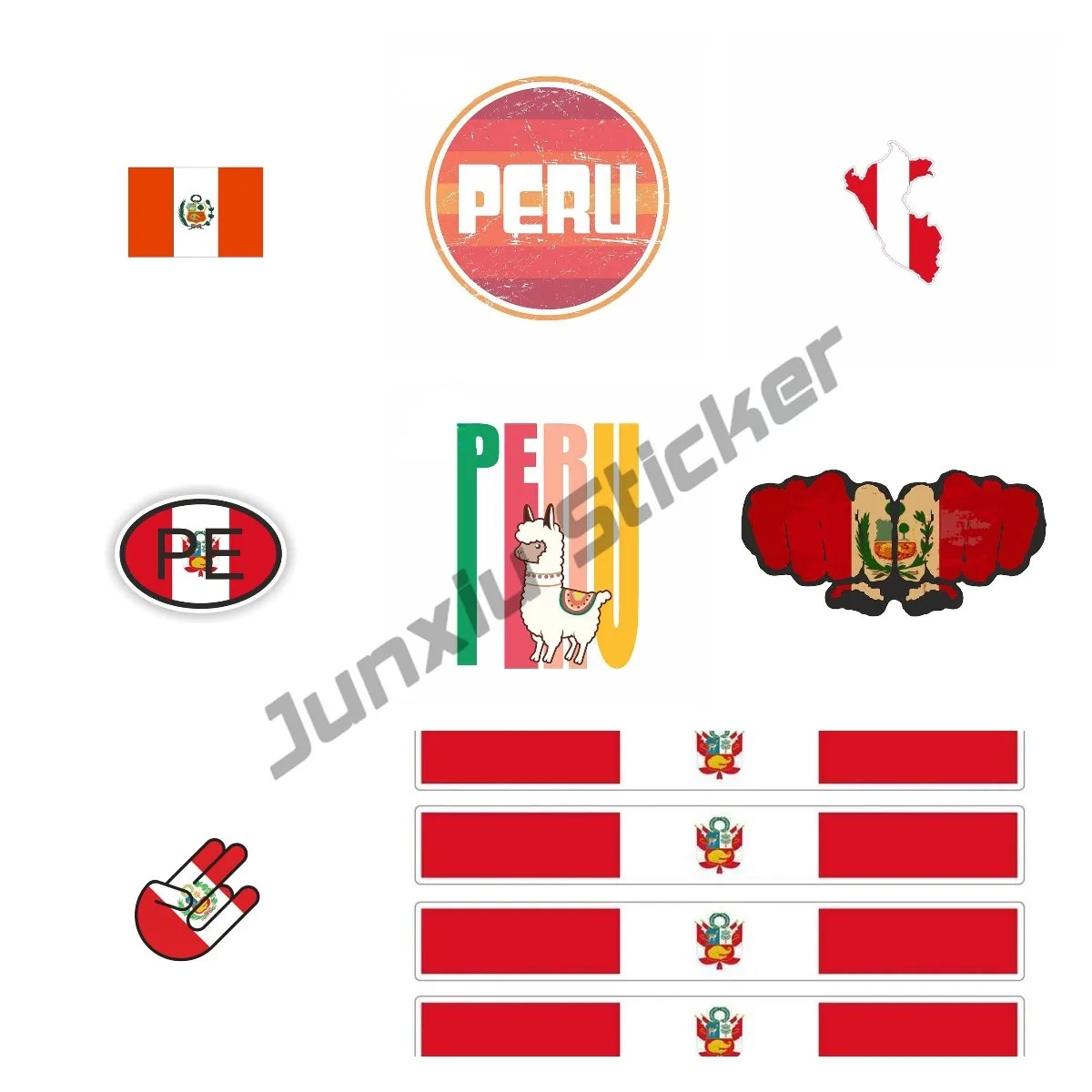 

Funny PERU Car Assessoires Stickers Personality Waterproof Decal Windshield Windows Car Door Protector Scratch-Proof