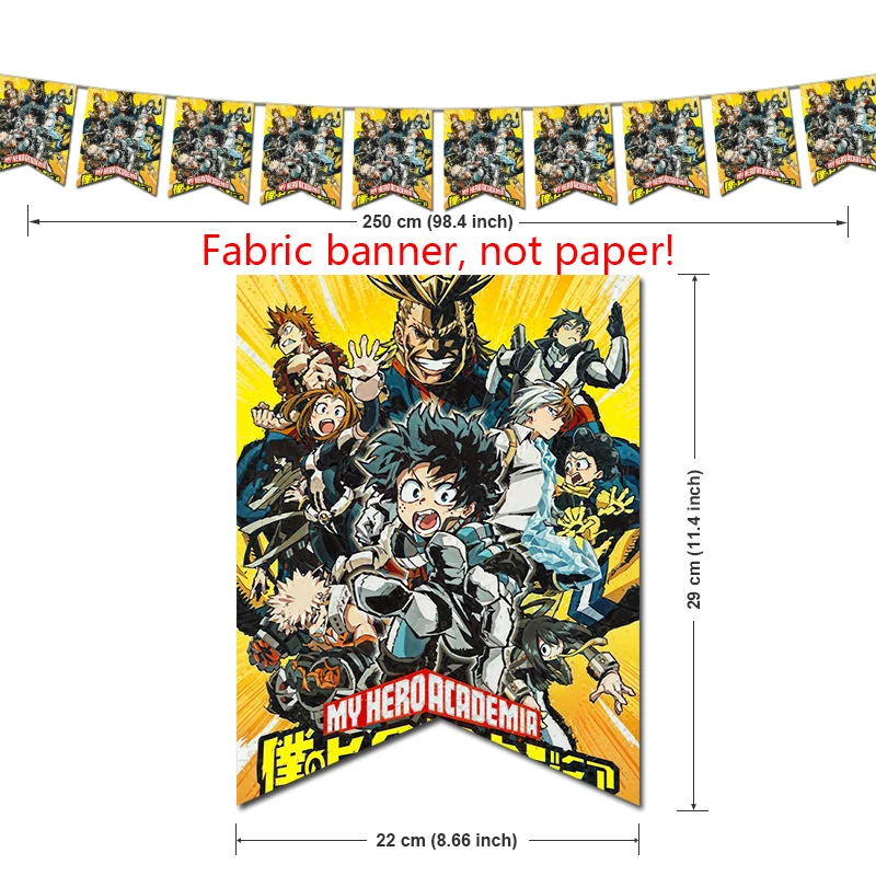 Boku Декорации для вечеринки в честь Дня Рождения с героями академии тематика