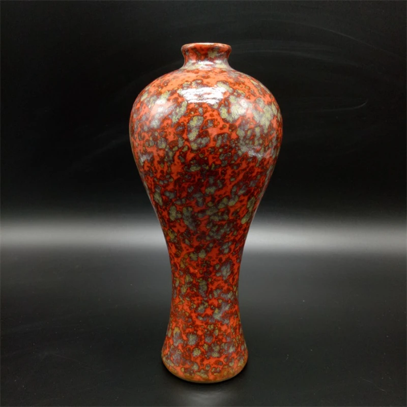 

Qing Dynasty Kiln Variation Flower Glaze Plum Vase Room Decor Antique Antique Handmade Antique Porcelain Retro Ornament Home