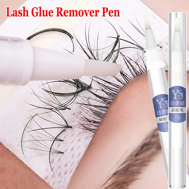 

Professional Eyelash Extension Glue Remover Non-irritating Lash Glue Remover Brush Transparent Gel Pen Lash Makeup Remover 10ml