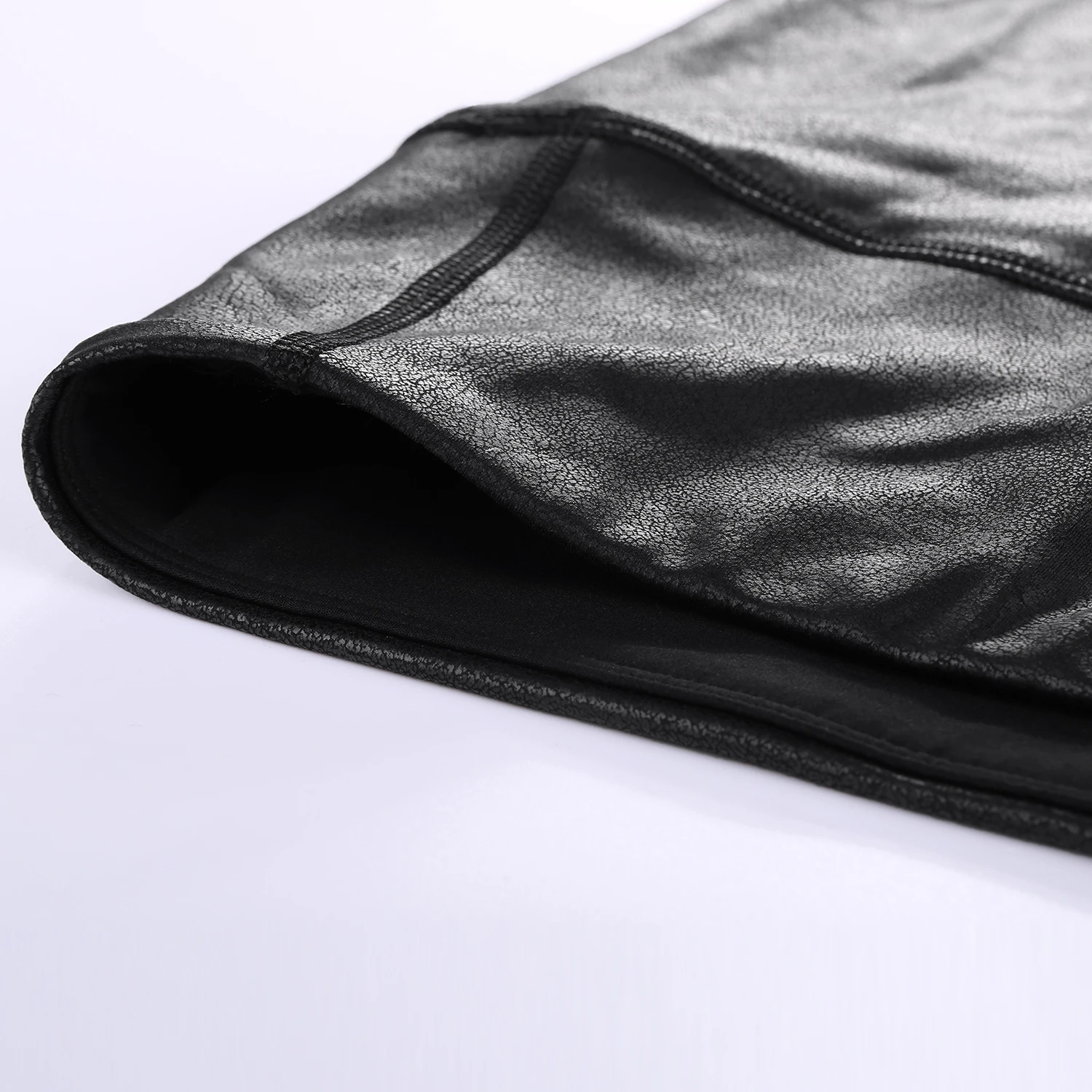 CRZ YOGA US Overseas Warehouse Women's High Waisted Faux Leather Legging Stretchy Pants Lightweight Workout Tights -28 Inches