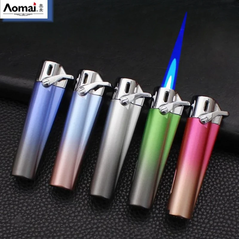 AOMAI новая надувная газовая зажигалка градиентная мини портативная металлическая