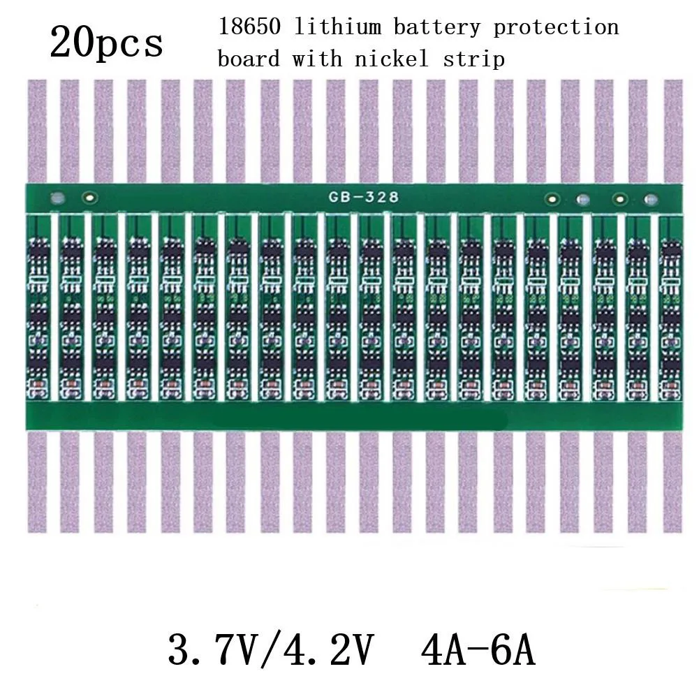

Protection Board Shield With Nickel Strip 90mm*4mm Board Protection 10PCS/20PCS 20pcs/Set 2s 4A-6A 3.7V/4.2VPCB