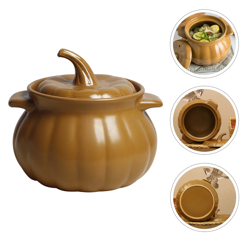 

Small Ceramic Casserole Kitchen Soup Stew Pot Heat-resistant Mini Stew Pot Home Cookware