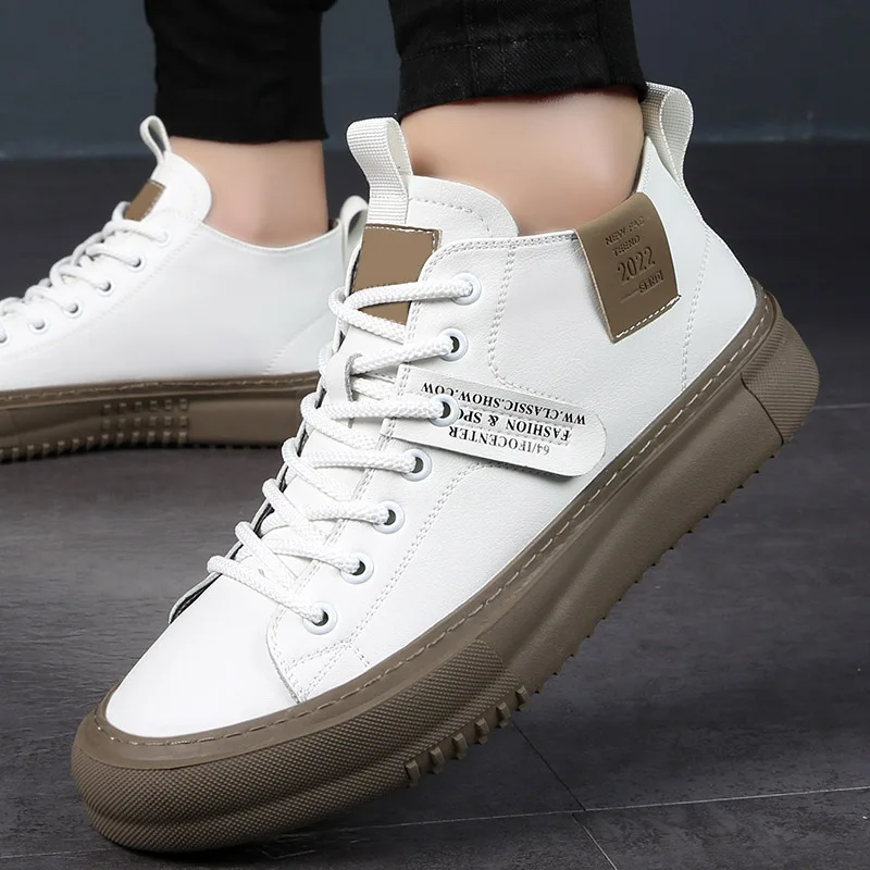 2022 Leather Shoes Men Sneakers Fashion 