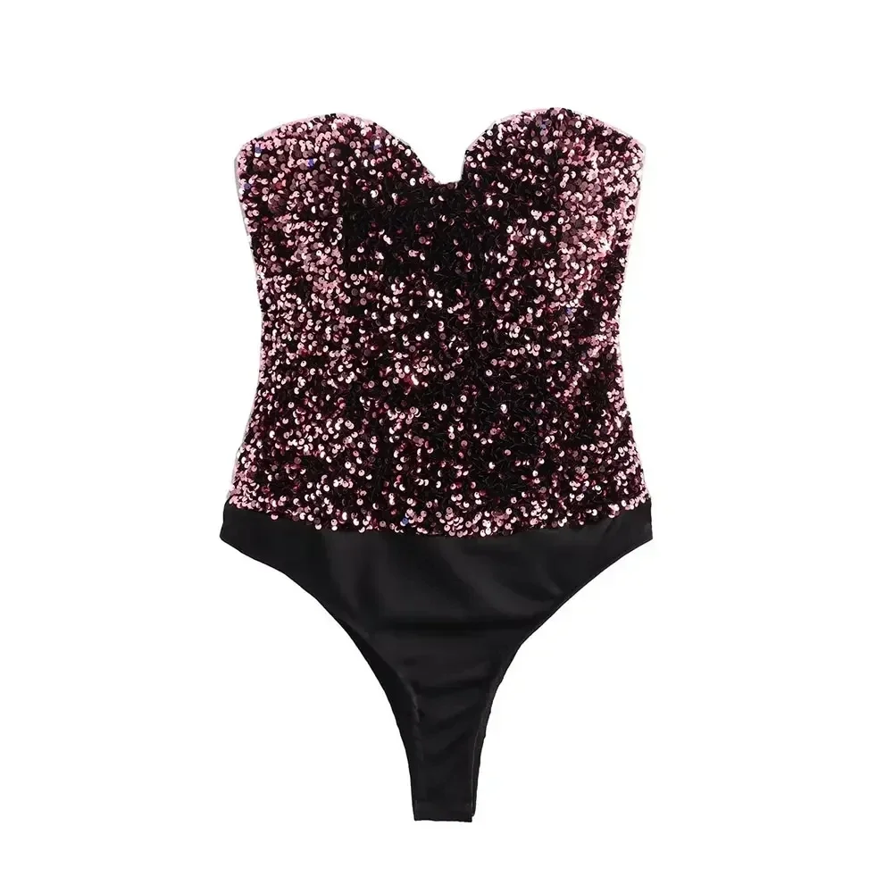 Женское боди с блестками