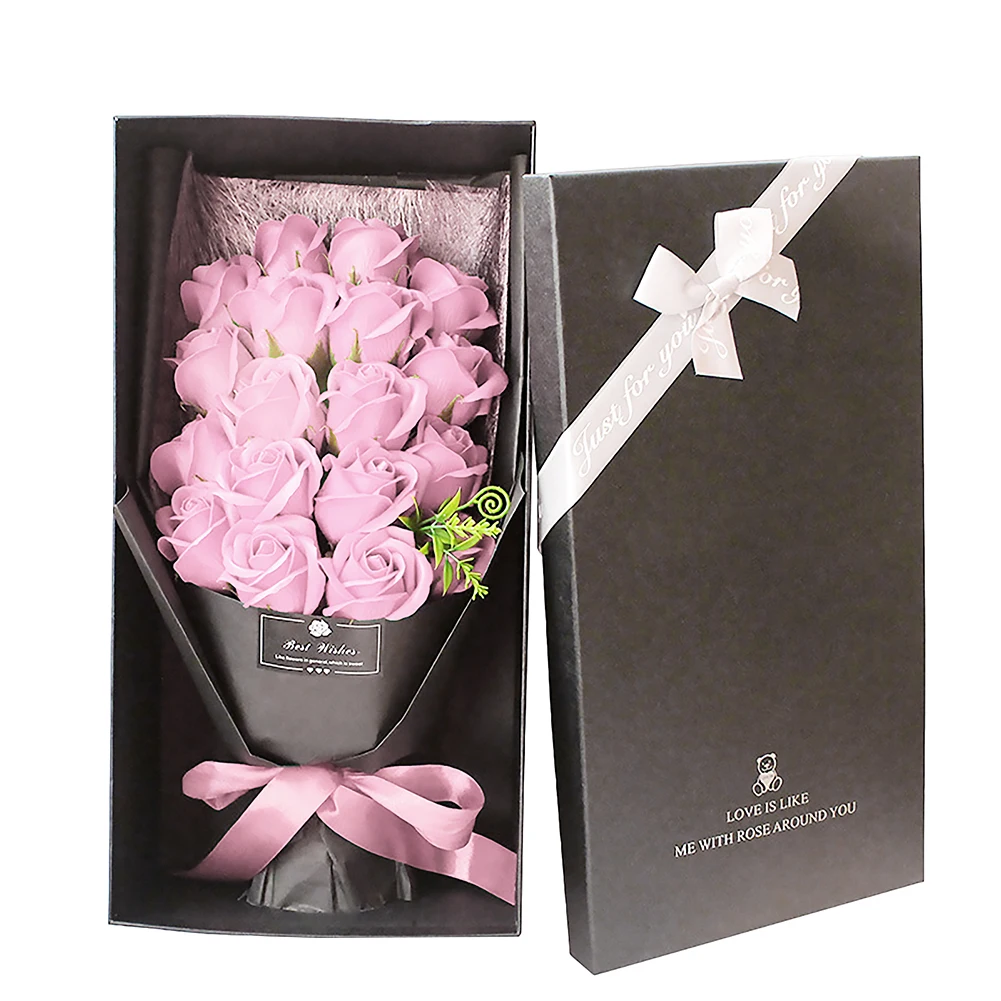 

Букет цветов-18 цветов, мыло, розы, Подарочная коробка, букет розы, романтические подарки для матери на годовщину, день рождения
